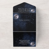 Galaxy Starry Night Stars Sky Wedding Moon All In One Einladung (Außenbereich)