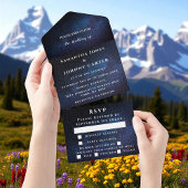 Galaxy Starry Night Stars Sky Wedding Nebula All In One Einladung