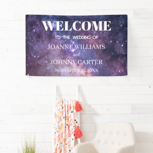 Galaxy Starry Night Universe Neula Wedding Banner (Insitu)