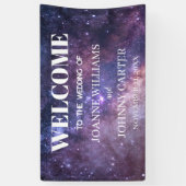 Galaxy Starry Night Universe Neula Wedding Banner (Vertikal)
