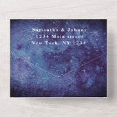 Galaxy Starry Night Universe Sky Wedula All In One Einladung (Rückseite)