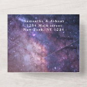 Galaxy Starry Night Universe Sky Wedula All In One Einladung (Rückseite)