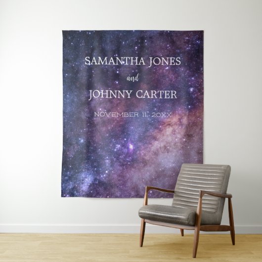 Galaxy Starry Night Universe Space Wedding Wandteppich (Beispiel)