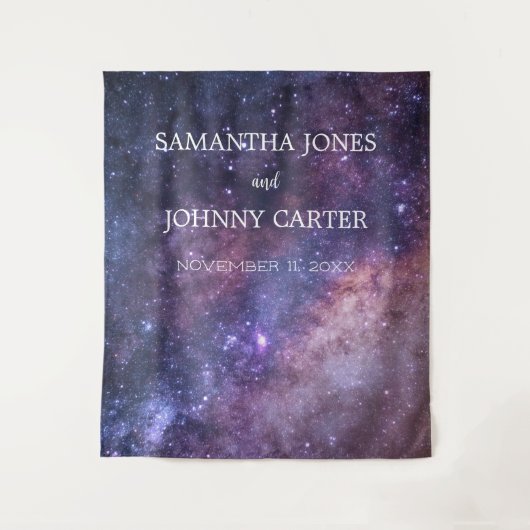 Galaxy Starry Night Universe Space Wedding Wandteppich (Vorderseite)