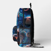 Galaxy Starry Sky Basketball Game Bedruckter Rucksack (Rechts)