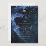 Galaxy Stars Bar Mitzvah Ankündigung<br><div class="desc">Bar Mitzvah mit Imitaten silbernen Sternen und einem Nasa Space Bild für Galaxy und Stars Hintergrund,  betont mit einem schönen modernen handgeschriebenen Drehbuch-Schriftart und DIY Hintergrundfarbe.

Copyright © 2016-2019 Bombino Designs.</div>