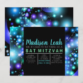 GALAXY STARS Bat Mitzvah Einladung (Vorne/Hinten)