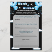 Galaxy Stars Blue Balloons Baby Showcard