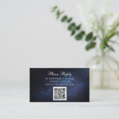 Galaxy Stars Celestial Starry Night Wedding Begleitkarte (Stehend Vorderseite)