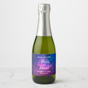Galaxy Stars Gastgeschenk Hochzeit Schaumweinetikett