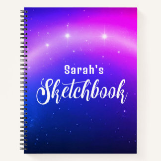 Galaxy Stars Individuell gestaltetes Name Sketchbo Notizblock