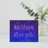 Galaxy Stars Night Motivierend Personalisiert Postkarte (Stehend Vorderseite)