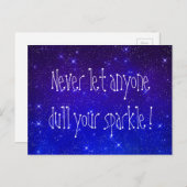 Galaxy Stars Night Motivierend Personalisiert Postkarte (Vorne/Hinten)