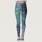 Galaxy Stars Night Sky Leggings (Vorderseite)