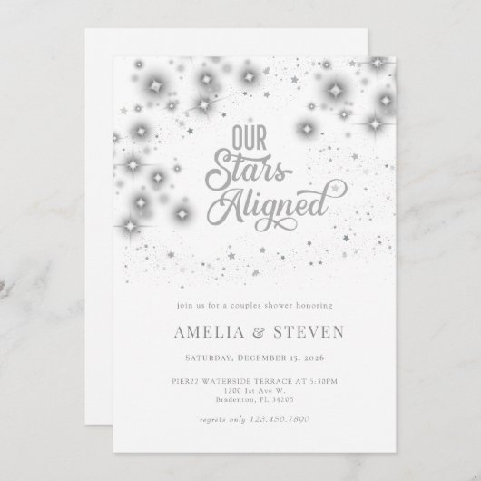 Galaxy Stars | Paardusche Einladung (Vorne/Hinten)