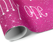 Galaxy Stars Personalisierter Geburtstagsraum Geschenkpapier (Rolleneckpunkt)