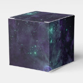Galaxy Stars Space Green Neon Muster Geschenkschachtel (Vorderseite)