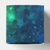 Galaxy Stars Space Green Neon Muster Geschenkschachtel (Oben)