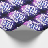 Galaxy Stars Space Personalisierte Geburtstagspart Geschenkpapier (Ecke)