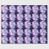 Galaxy Stars Space Personalisierte Geburtstagspart Geschenkpapier (Flach)