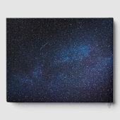 Galaxy Stars Starry Night Celestial Wedding Gästebuch (Rückseite)