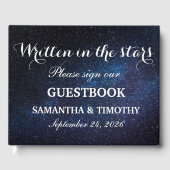 Galaxy Stars Starry Night Celestial Wedding Gästebuch (Vorderseite)