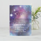 Galaxy Stars und Außenraumdusche Einladung (Stehend Vorderseite)