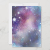 Galaxy Stars und Außenraumdusche Einladung (Rückseite)