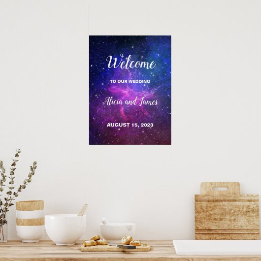 Galaxy Stars Willkommenspender Poster (Küche)