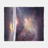 Galaxy Stern Unendlichkeit Kosmos dunkel Fleecedecke (Vorderseite (Horizontal))