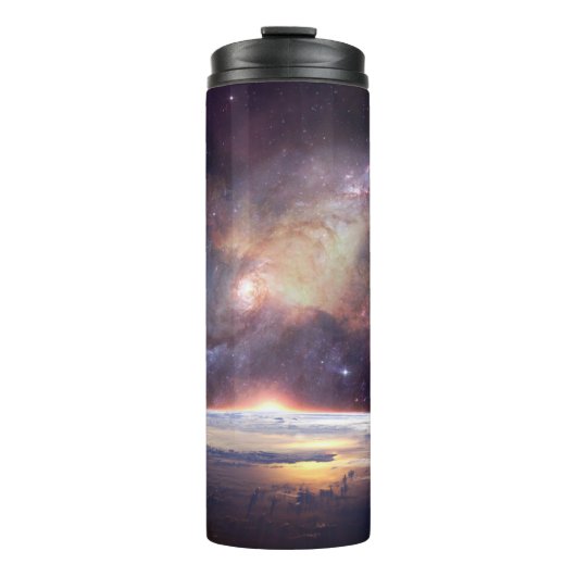 Galaxy Stern Unendlichkeit Kosmos dunkel Thermosbecher (Vorderseite)