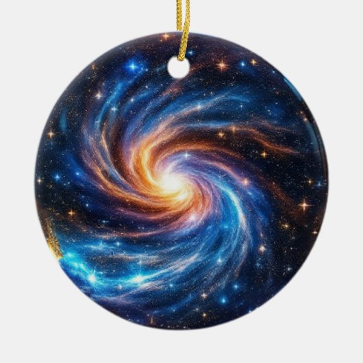 Galaxy Sterne Heilende Kristallwelt Keramik Ornament (Vorne)