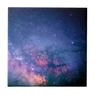 Galaxy Sterne Raum Universum Cooles Muster Modern Fliese