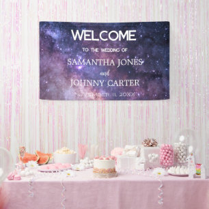 Galaxy Sternen Nacht Universum Weltraum Hochzeitss Banner