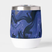 Galaxy Swirl Blauer Glitzer Abstraktes kosmisches (Vorderseite)