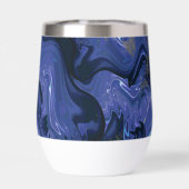 Galaxy Swirl Blauer Glitzer Abstraktes kosmisches (Rückseite)