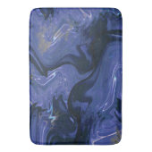 Galaxy Swirl Blauer Glitzer Abstraktes kosmisches Badematte (Vorderseite Vertikal)