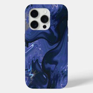 Galaxy Swirl Blauer Glitzer Abstraktes kosmisches Case-Mate iPhone Hülle