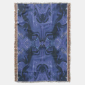 Galaxy Swirl Blauer Glitzer Abstraktes kosmisches Decke (Vorderseite Vertikal)