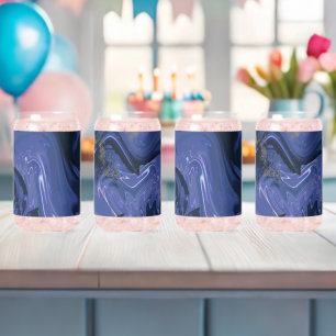 Galaxy Swirl Blauer Glitzer Abstraktes kosmisches  Dosenglas