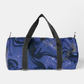 Galaxy Swirl Blauer Glitzer Abstraktes kosmisches Duffle Bag (Rückseite)