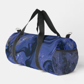 Galaxy Swirl Blauer Glitzer Abstraktes kosmisches Duffle Bag (Rechte Ecke)