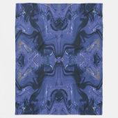 Galaxy Swirl Blauer Glitzer Abstraktes kosmisches Fleecedecke (Vorderseite)