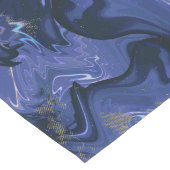 Galaxy Swirl Blauer Glitzer Abstraktes kosmisches Großer Tischläufer (Ecke)