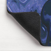 Galaxy Swirl Blauer Glitzer Abstraktes kosmisches Mousepad (Ecke)