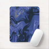 Galaxy Swirl Blauer Glitzer Abstraktes kosmisches Mousepad (Mit Mouse)