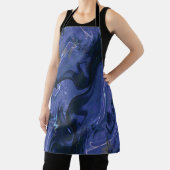 Galaxy Swirl Blauer Glitzer Abstraktes kosmisches  Schürze (InSitu)