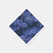 Galaxy Swirl Blauer Glitzer Abstraktes kosmisches  Serviette (Ecke)
