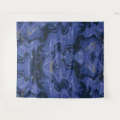 Galaxy Swirl Blauer Glitzer Abstraktes kosmisches  Wandteppich (Vorderseite (Horizontal))