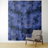 Galaxy Swirl Blauer Glitzer Abstraktes kosmisches  Wandteppich (Beispiel)